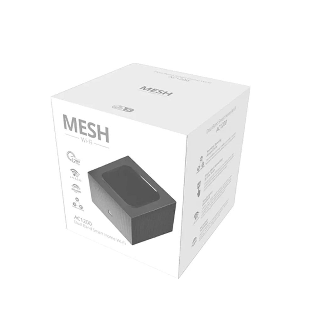 1200Mbps Mesh Router System with 2.4G 5.0Ghz Wifi Router Repeater Easy Set Up, APP Remote Manage