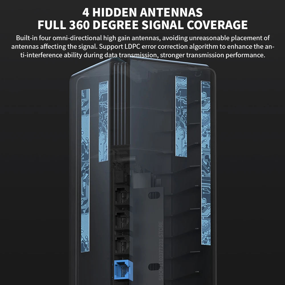 Interlink Home WiFi Solution – AX3000 WiFi 6 Mesh Router & Gigabit Signal Booster