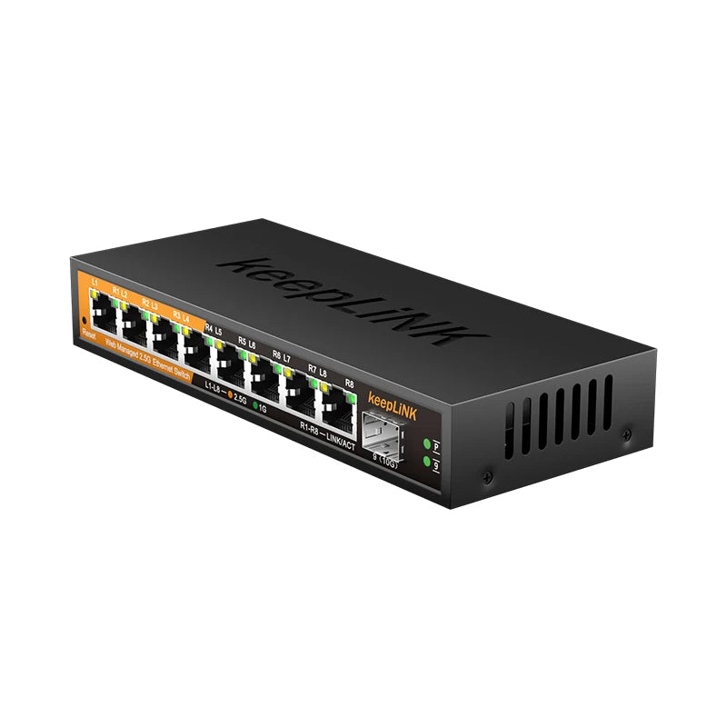 8-Port 2.5Gbe Managed Ethernet Switch with 1X 10Gb SFP+ Uplink LACP Support, Network Switch for High-Speed Connectivity