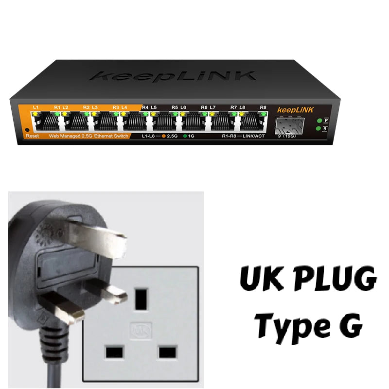 8-Port 2.5Gbe Managed Ethernet Switch with 1X 10Gb SFP+ Uplink LACP Support, Network Switch for High-Speed Connectivity