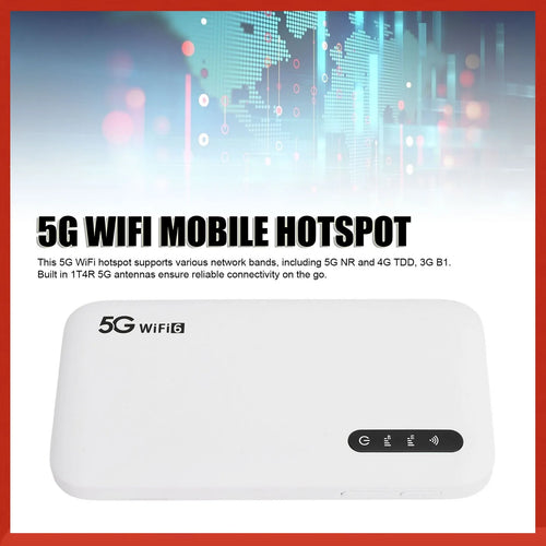 Interlink Mobile Connectivity Solution – 5G WiFi 6 Portable Hotspot Router (6100mAh, Supports 16 Devices)