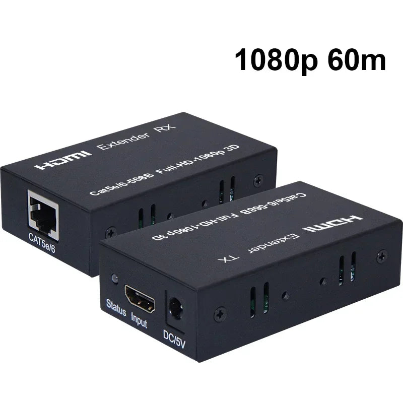 4K 100M 120M HDMI Extender over Cat5E Cat6 Rj45 Ethernet Cable Video Converter Vs 1080P 60M Ethernet Cable Transmitter Receiver