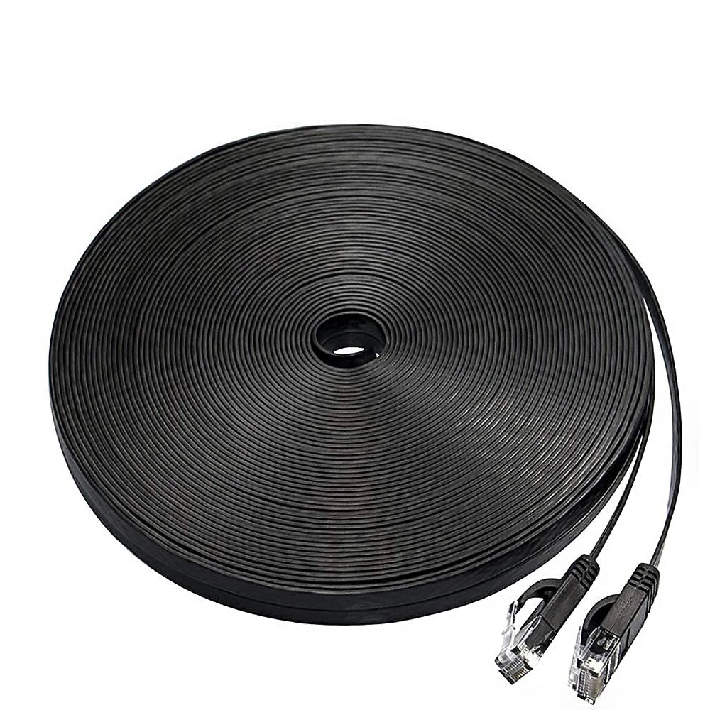 NetForge™ Cat6 Flat Ethernet Cable – High-Speed RJ45 LAN Patch Cord for Router, PC & Laptop