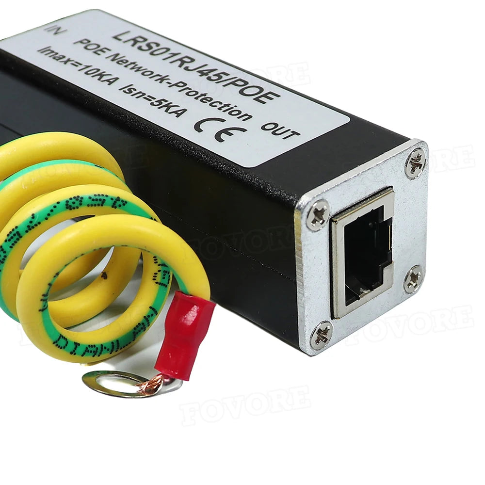 10KA POE Network Lightning Protector POE Monitor Camera Surge Protector RJ45 Gigabit Ethernet Protection Device Arrester