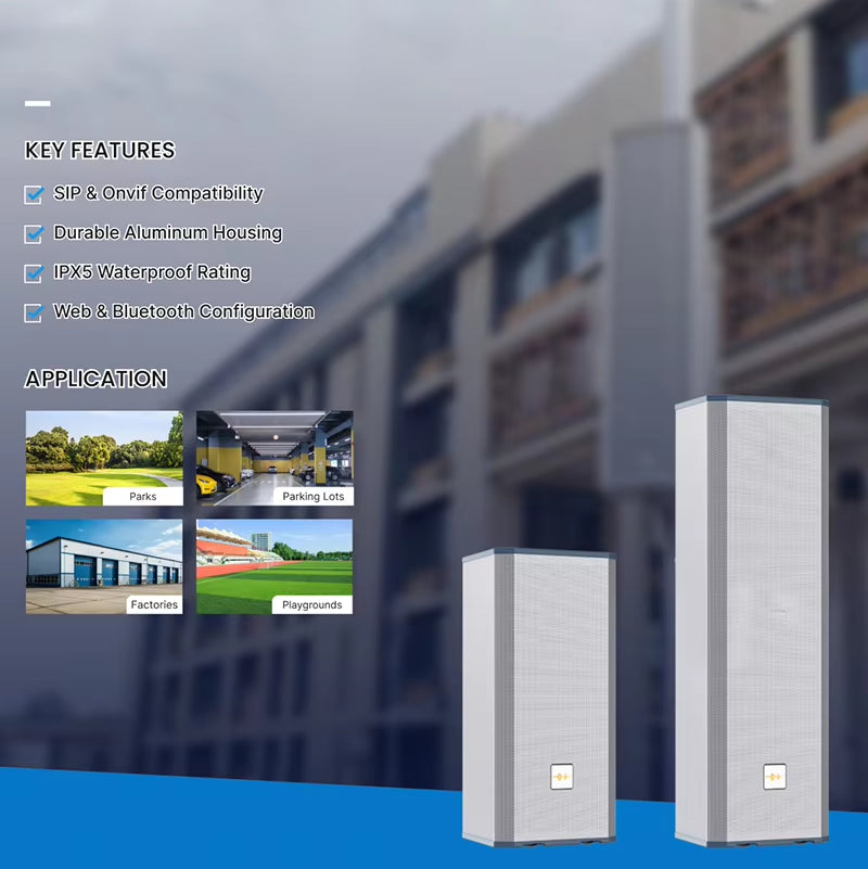 IP66 Outdoor PoE Network Bluetooth Wall-Mount PA Speaker