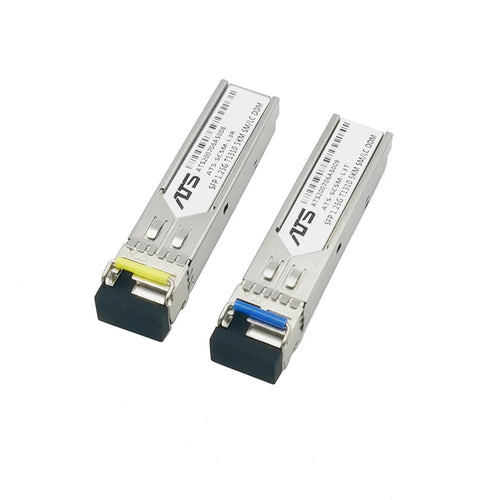 1Gb LC SFP Module Single Fiber Optical Transceiver Gigabit Fiber Sfp Switch Module 3-80Km Compatible with Mikrotik Switch