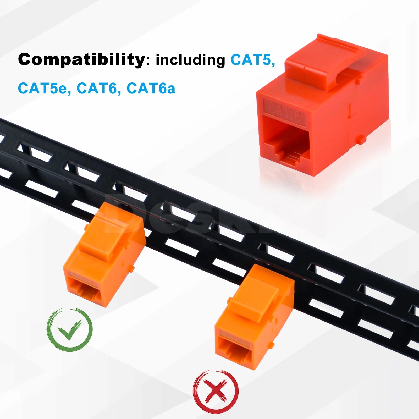 Deskpi Rackmate Accessories 10Inch 12 Port Blank Keystone Patch Panel, Cable Management Rack for T0/T1/T2 Server Cabinets