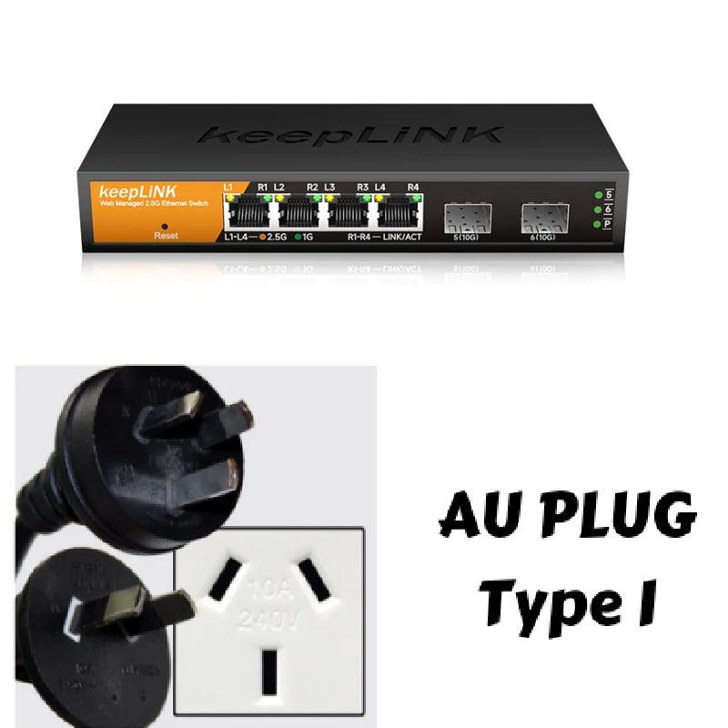 8-Port 2.5Gbe Managed Ethernet Switch with 1X 10Gb SFP+ Uplink LACP Support, Network Switch for High-Speed Connectivity