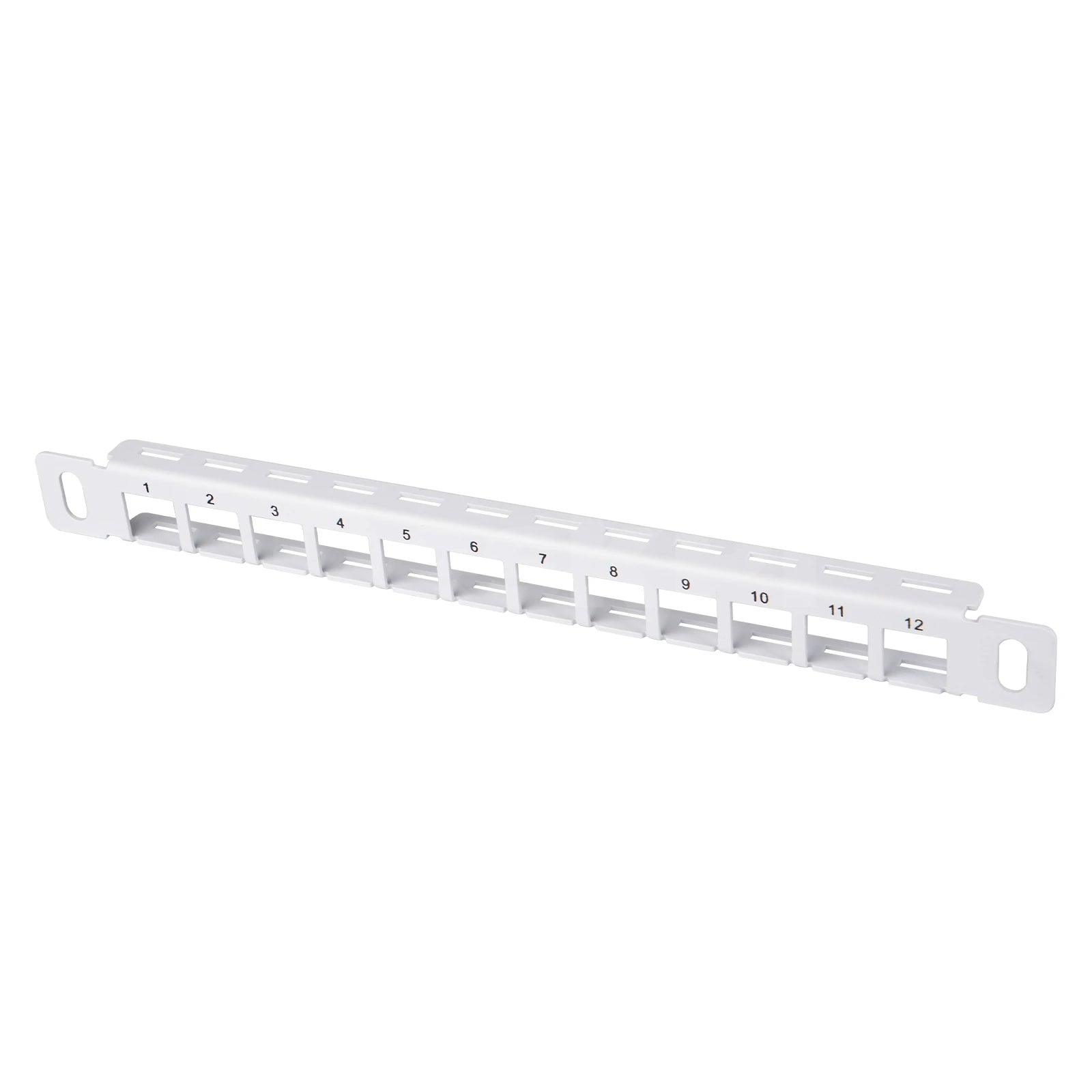 Deskpi Rackmate Accessories 10Inch 12 Port Blank Keystone Patch Panel, Cable Management Rack for T0/T1/T2 Server Cabinets