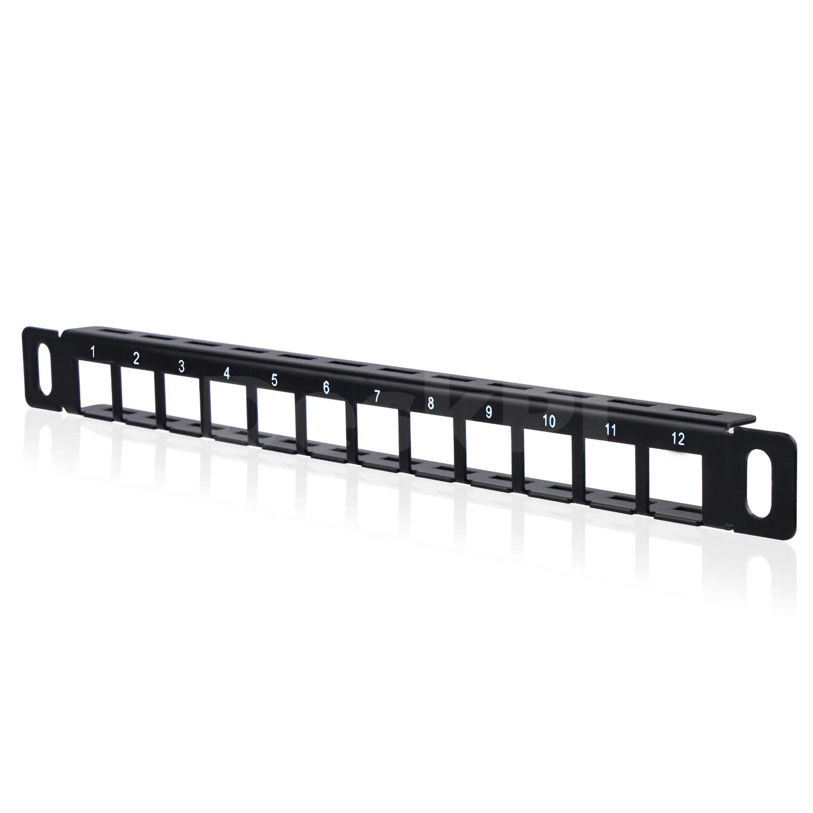 Deskpi Rackmate Accessories 10Inch 12 Port Blank Keystone Patch Panel, Cable Management Rack for T0/T1/T2 Server Cabinets