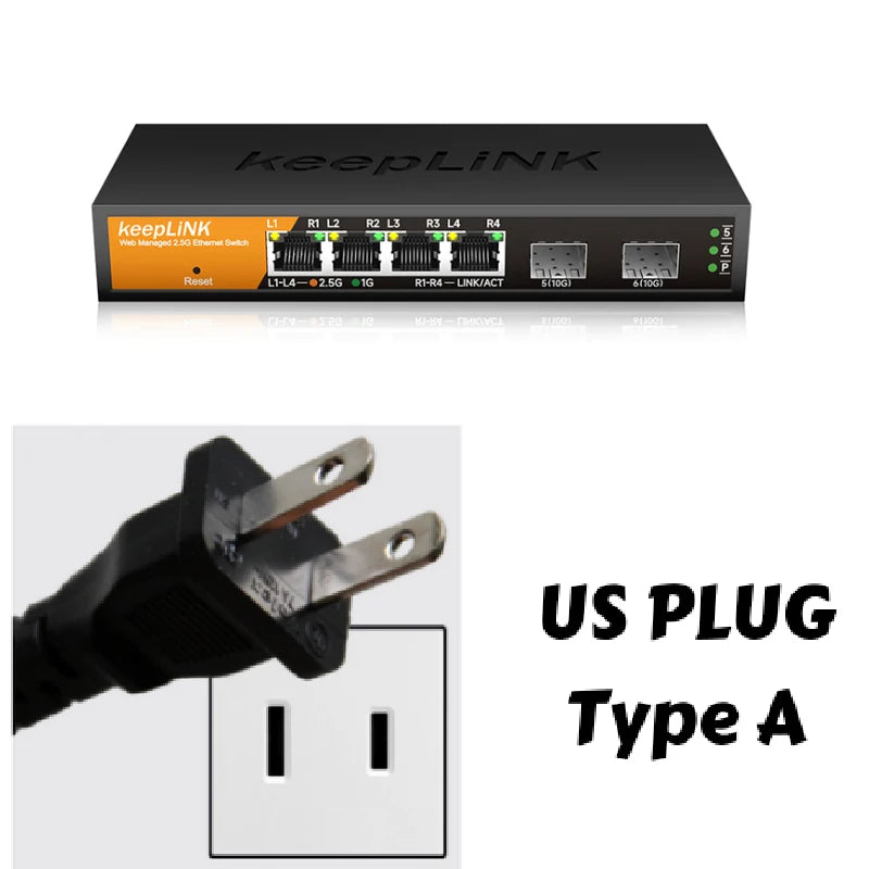 8-Port 2.5Gbe Managed Ethernet Switch with 1X 10Gb SFP+ Uplink LACP Support, Network Switch for High-Speed Connectivity