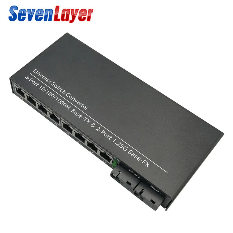 Gigabit Ethernet Poe Switch Uplink Fast Ethernet Switch POE Ethernet Media Converter 10/100/1000M Fiber Optical POE Switch