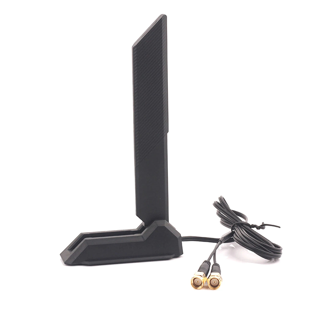 External Wifi 6 6E Tri-Band Antenna 6Ghz 5.8Ghz 2.4Ghz RP-SMA Male W/ Magnetic Base Replacement Antenna for PC Desktop Computer