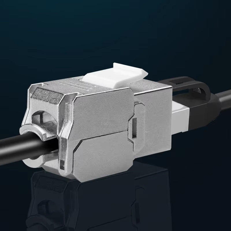 Interlink Network Accessories – Tool-Free Shielded Keystone Jack for Cat5e/Cat6/Cat6A/Cat7