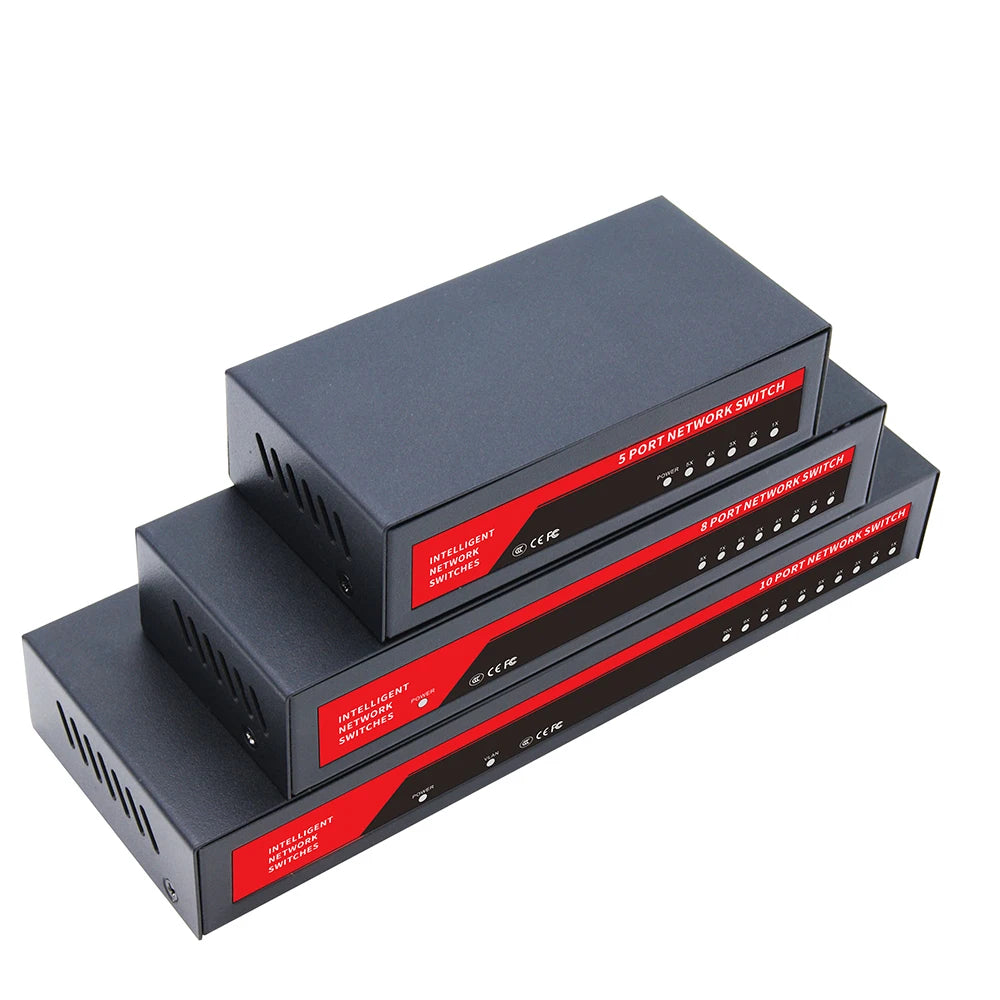 igabit Ethernet Network Switch – 5/8/10-Port RJ45 Desktop LAN Switch