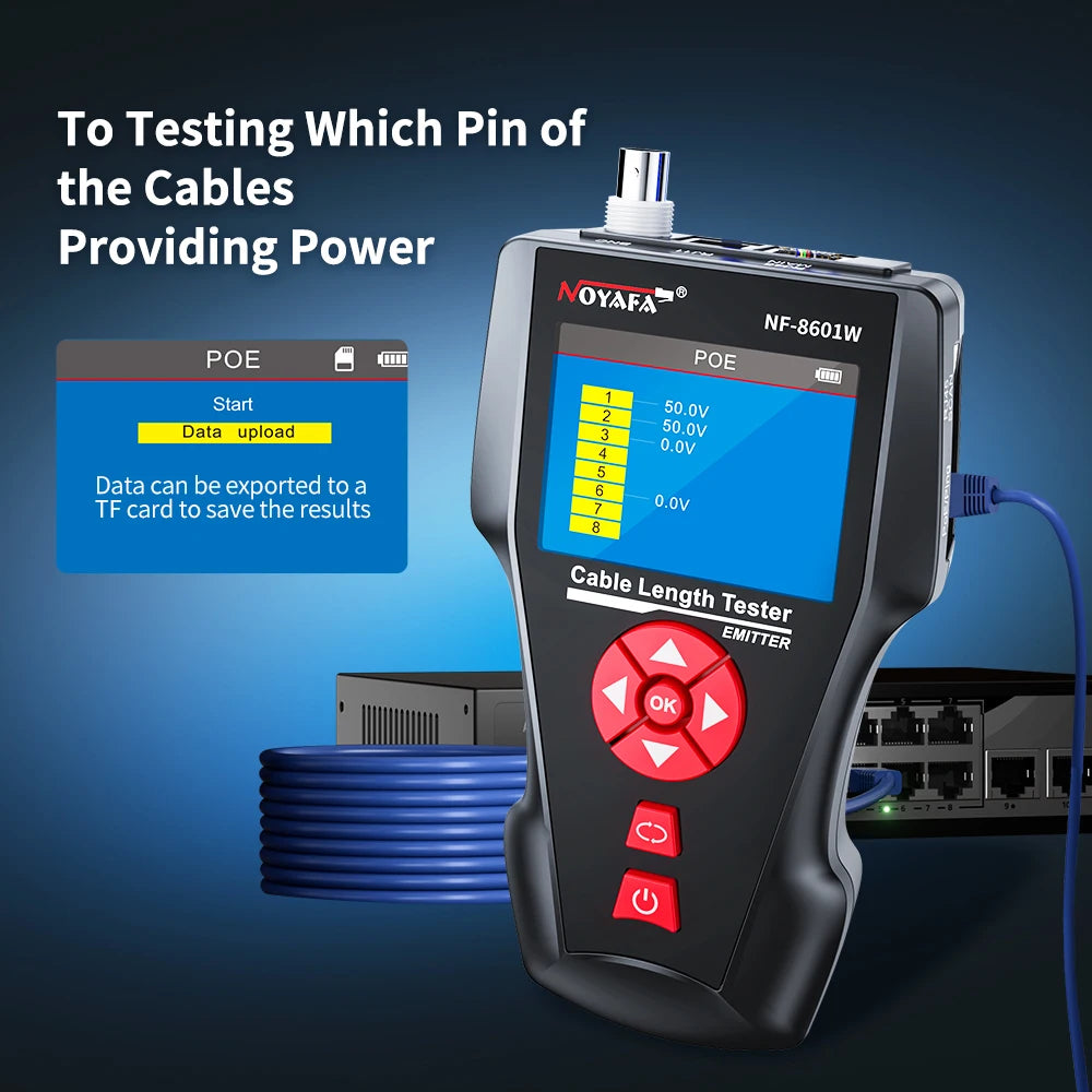 NF-8601W Original Updated Function Multipurpose Network Tester OE/PING Tester Measure Cable Length with 8Pcs Remot Line Tracker