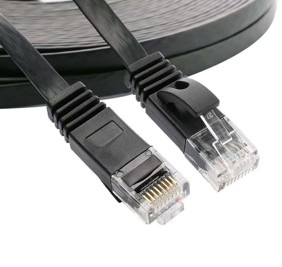 NetForge™ Cat6 Flat Ethernet Cable – High-Speed RJ45 LAN Patch Cord for Router, PC & Laptop