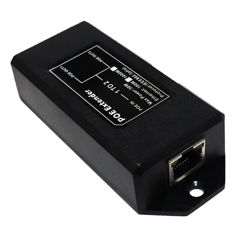 New 2 Port Gigabit 48V POE Extender 100/1000Mbps - IEEE 802.3Af/At Poe Repeater for IP Camera/Nvr/Ap, 100M Range Extender