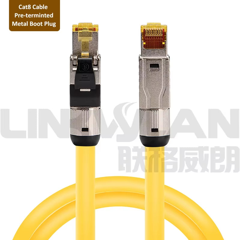 Interlink Network Accessories – Pre-Terminated Cat8/Cat7/Cat6A Ethernet Patch Cable