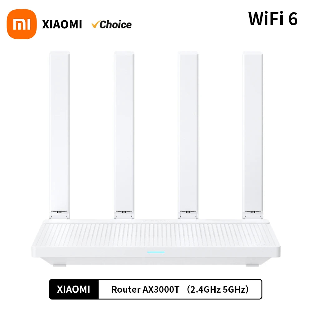 2024 AX3000T WiFi 6 High-Speed Dual-Band Router – 1.3GHz Processor, NFC Connection, Gaming & Home Office
