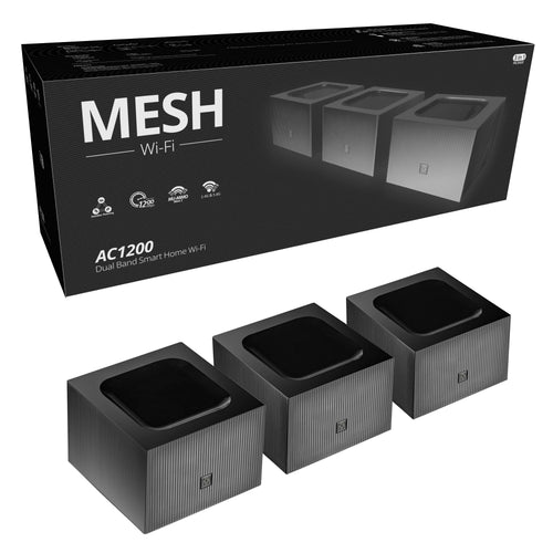 1200Mbps Mesh Router System with 2.4G 5.0Ghz Wifi Router Repeater Easy Set Up, APP Remote Manage