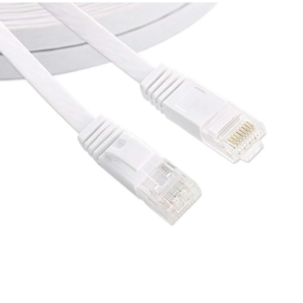 NetForge™ Cat6 Flat Ethernet Cable – High-Speed RJ45 LAN Patch Cord for Router, PC & Laptop