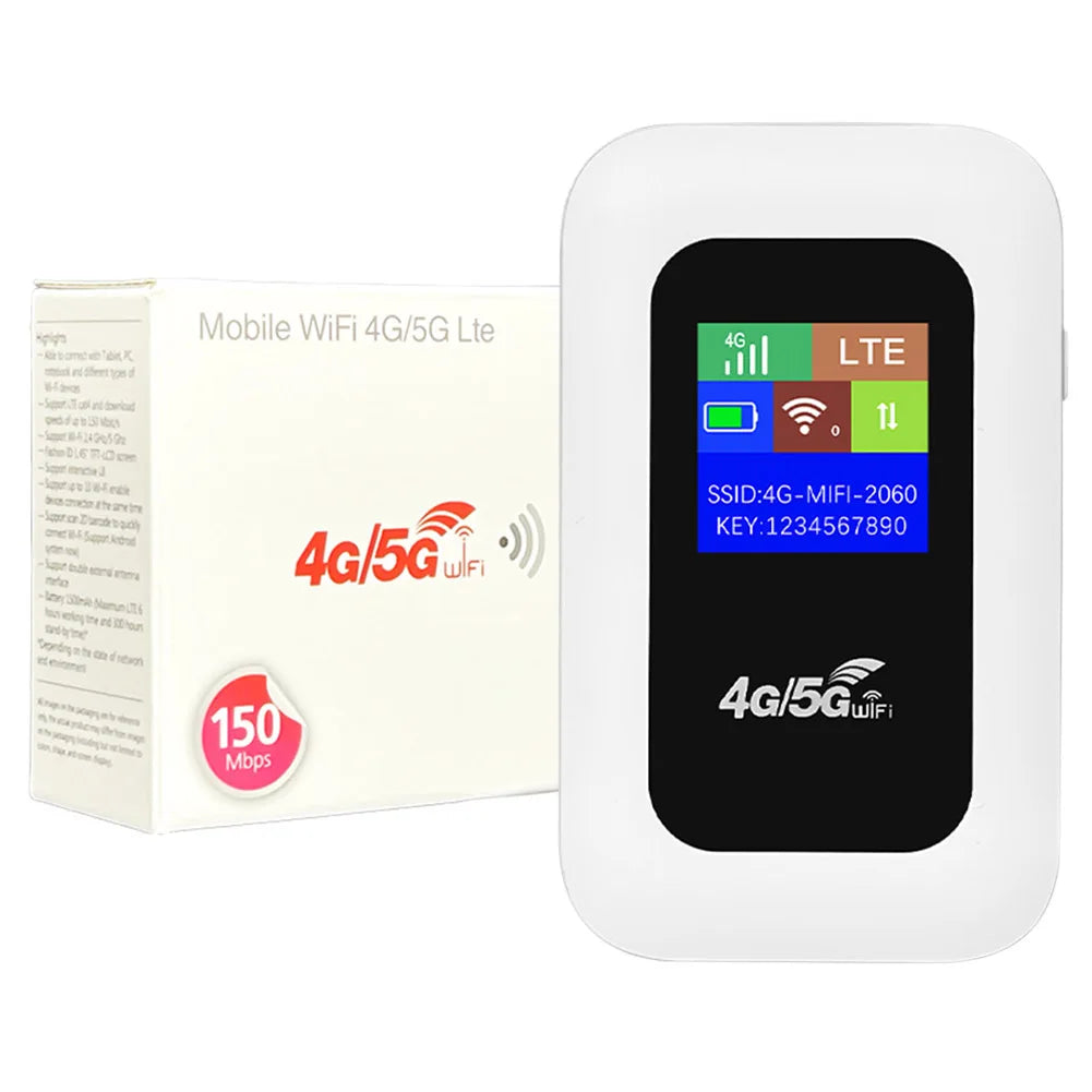 4G LTE Portable WiFi Router – 150Mbps Pocket Mobile Hotspot with SIM Card Slot