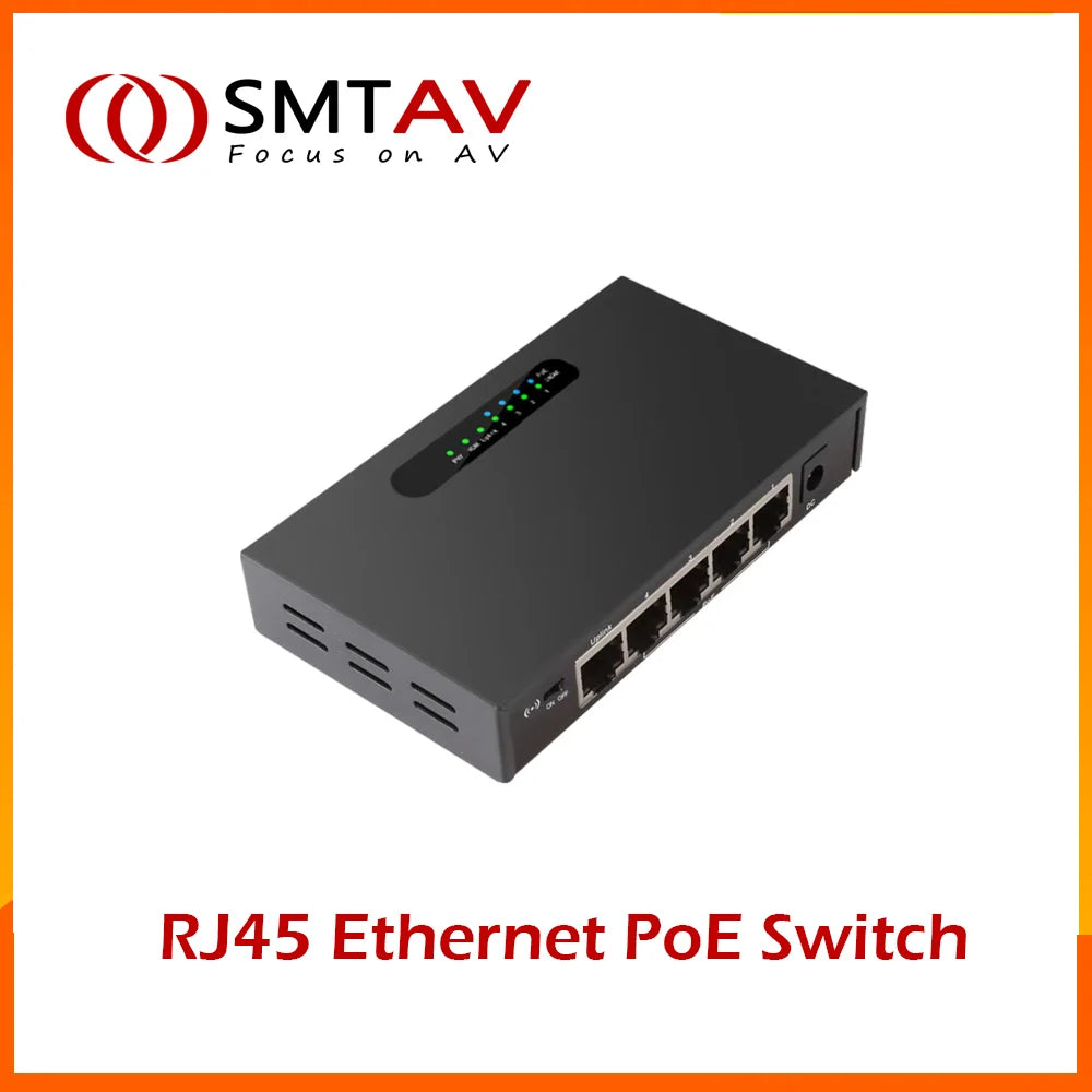 RJ45 Desktop Ethernet PoE Switch – High-Speed Network Switch