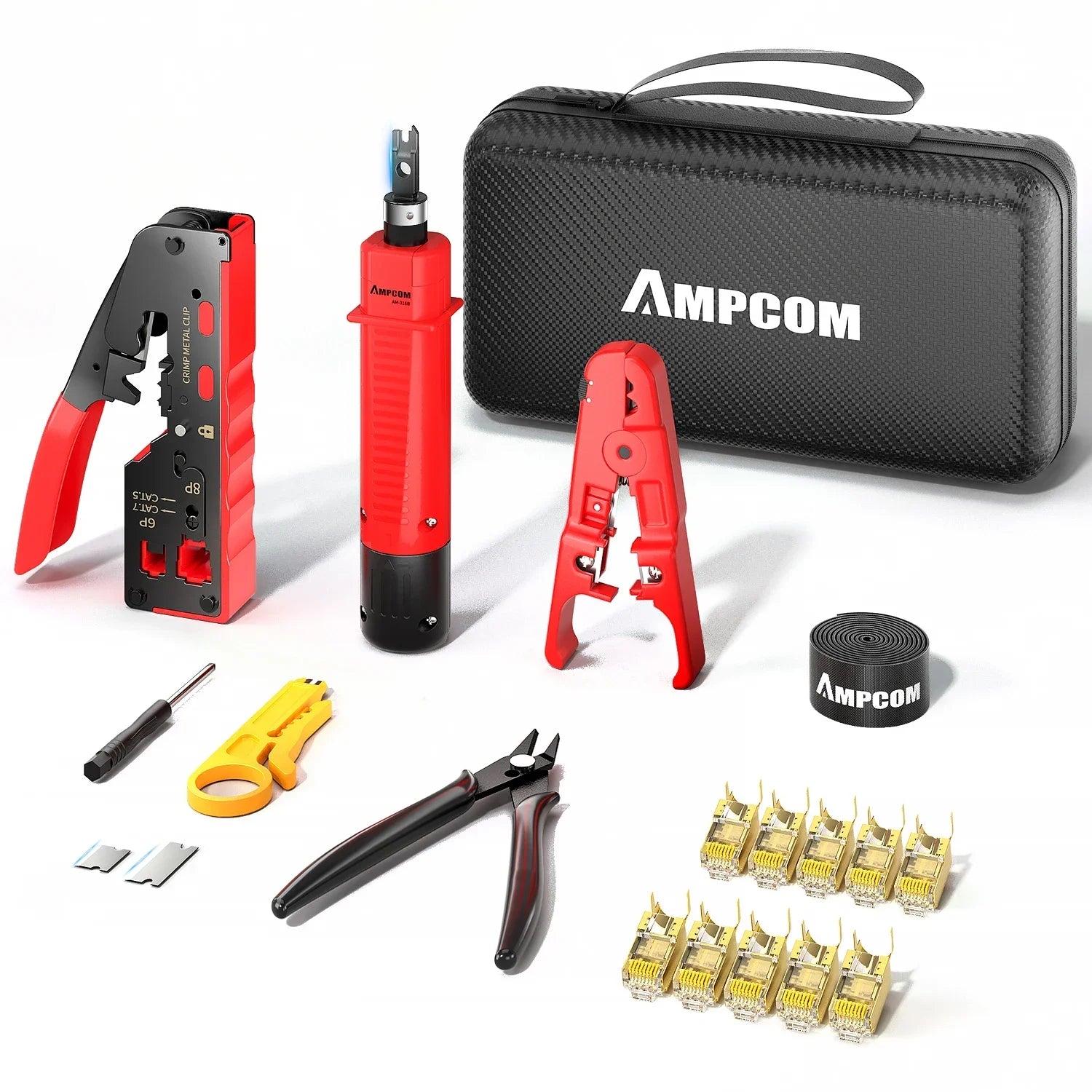 Interlink Network Accessories – Professional RJ45 Pass-Through Crimping Tool Kit for Cat5e/Cat6/Cat7