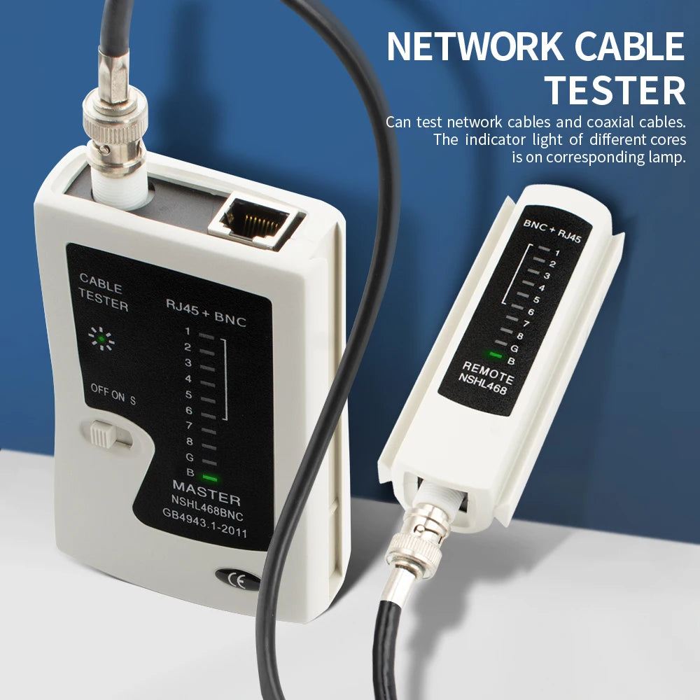 Network Repair Kit Remote Test BNC Coaxial RJ45 Cable Lan Tester Network Tester Cat5 Cat 6 Cat7 UTP Networking Tool