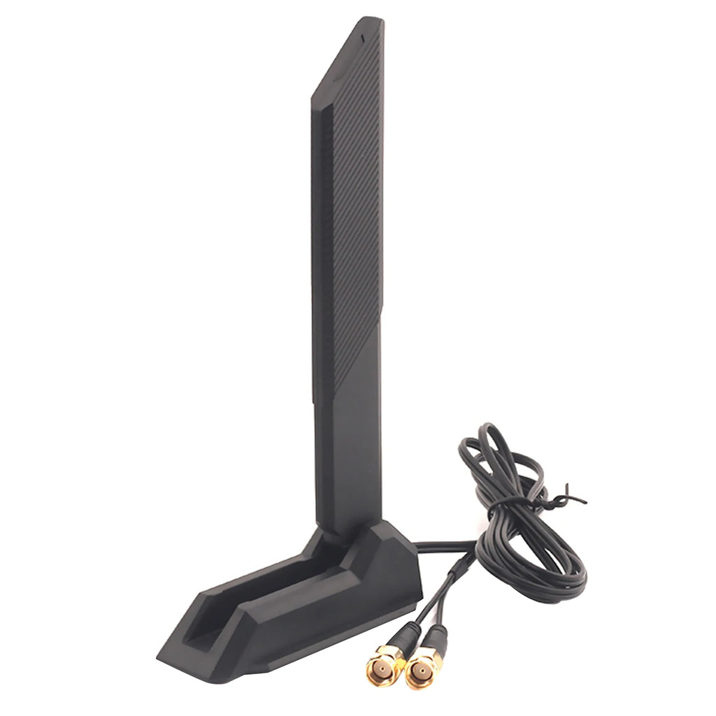 External Wifi 6 6E Tri-Band Antenna 6Ghz 5.8Ghz 2.4Ghz RP-SMA Male W/ Magnetic Base Replacement Antenna for PC Desktop Computer