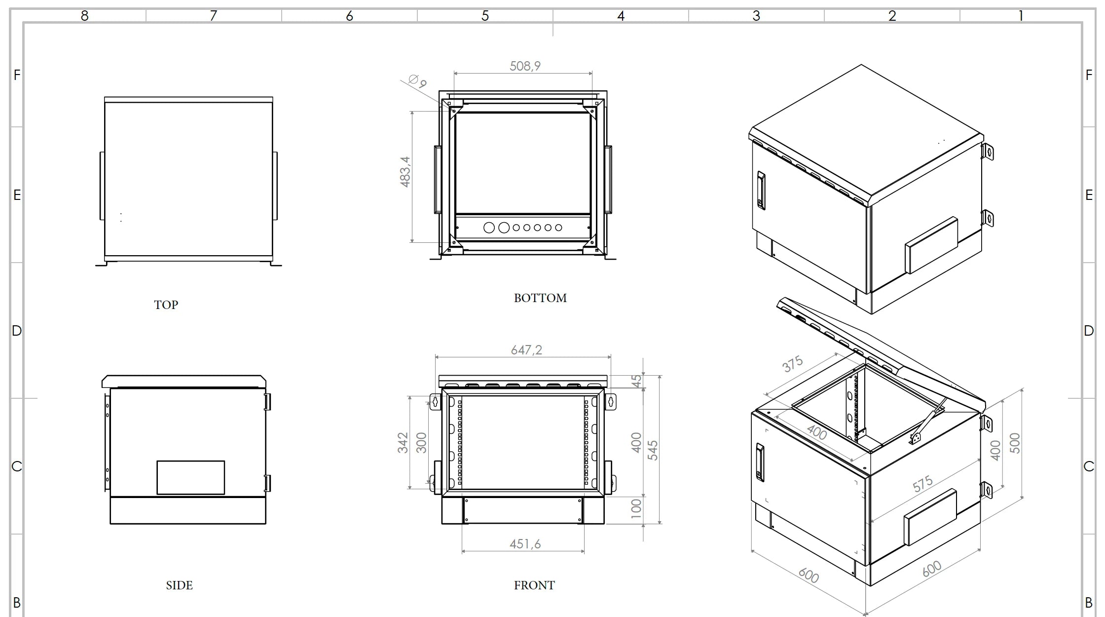 7U IP66 Outdoor Network Cabinet – Weatherproof Enclosure for Telecom, Fiber & Server Equipment