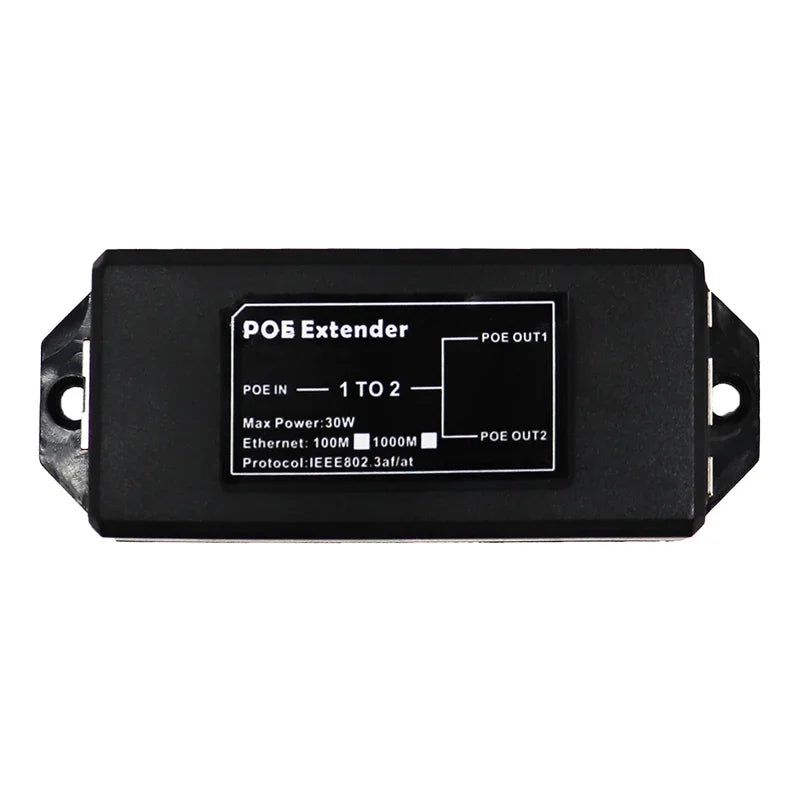New 2 Port Gigabit 48V POE Extender 100/1000Mbps - IEEE 802.3Af/At Poe Repeater for IP Camera/Nvr/Ap, 100M Range Extender