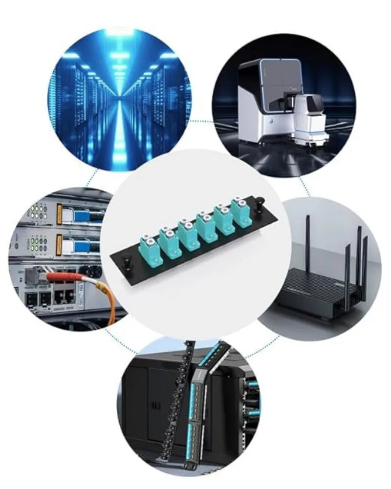 24 Fiber Port LC Fiber Optic Patch Panel,Multimode(Om3/Om4) LGX Footprint LC Adapter Panel
