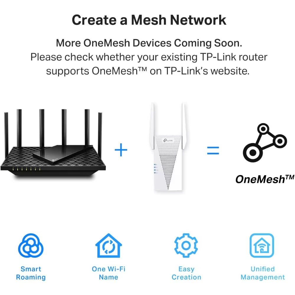 AX3000 WiFi 6 Dual-Band Range Extender – Gigabit Ethernet Signal Booster