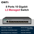 8-Port 10Gb SFP+ Layer 3 Managed Network Switch – VLAN, DHCP & Dynamic Routing